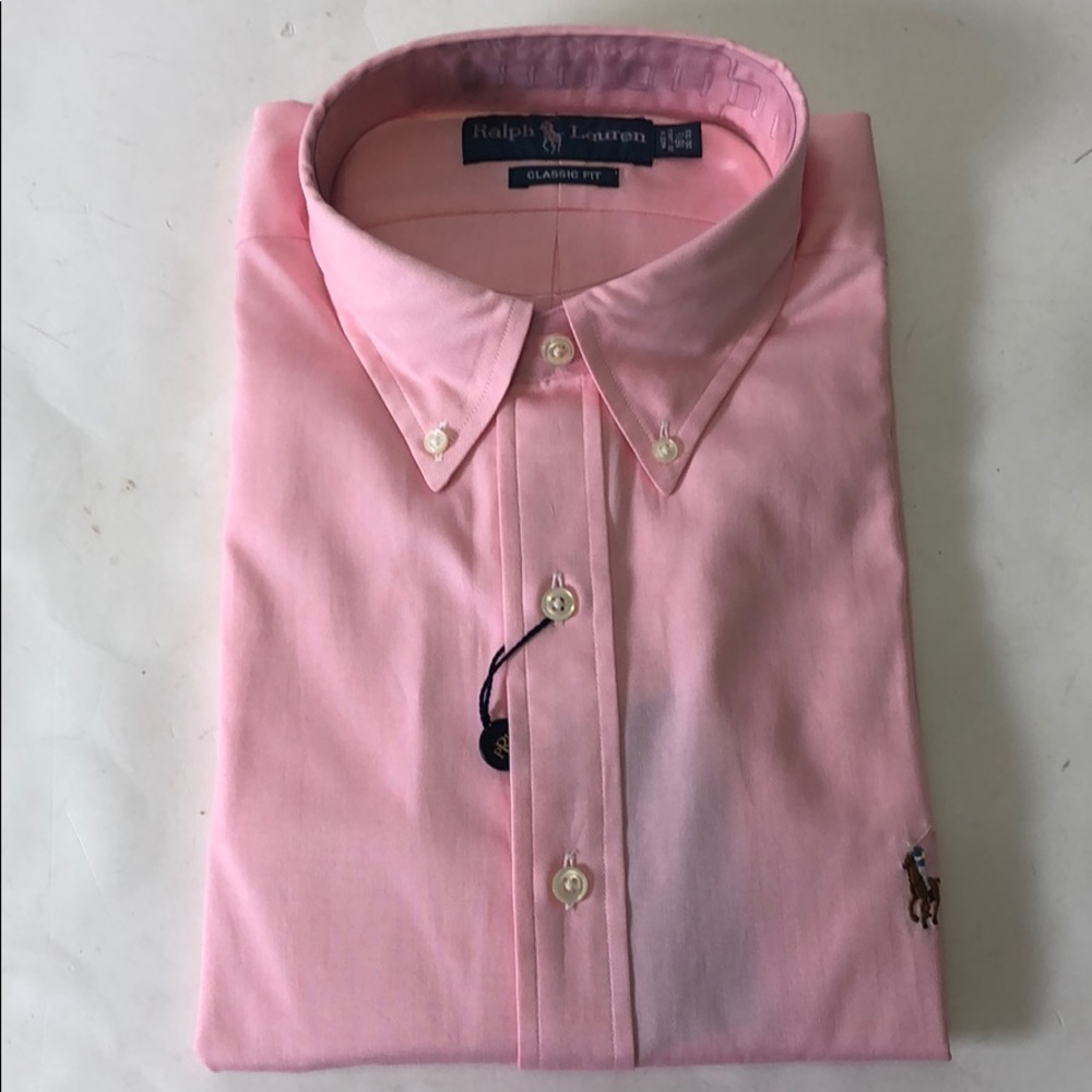 Ralph Lauren classic Fit Point Dress Sirt Pink 16.5 34/35